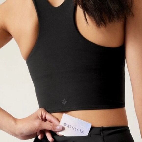 Athleta Black Tennis Skort Size 4 with Side Zip - Picture 3 of 12